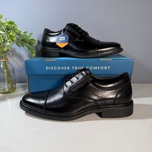 Nunn Bush Cap Toe Oxford Mens Black Lace Up Dress Shoes Size 9